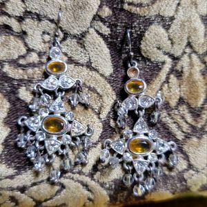 Citrine chandelier earrings
